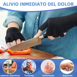 Guantes para Artritis, Guantes de Compresión para Artritis, Aumente Presión 360° para Aliviar Rápidamente Dolor en Mano, Silicona Antideslizante Tipo Panal, Adecuado para el Trabajo Diario. (M)