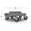 Trash Can Dolly | Heavy-Duty Plastic | 5 Casters |