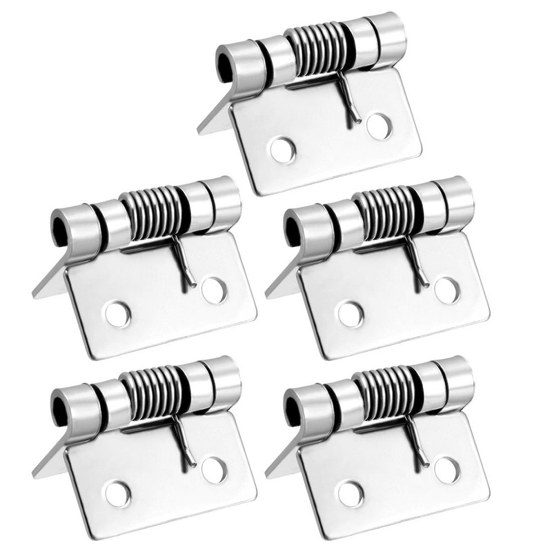 sourcing map 5pcs Self-Closing Spring Hinge 25 mm Stainless Steel