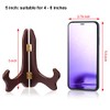 Tatuo 4 Packs 5 Inch Wooden Display Stand Decorative Plate