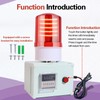 Industrial Cycle Timer Alarm with Flashing Strobe Light 0-110dB Adjustable