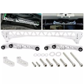 Unbranded For Honda Civic EG 92-95 Silver Billet Rear Lower Control Arms + Subframe Brace