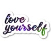 Love Yourself - Inspirational Quotes Galaxy Stickers Window Truck Car