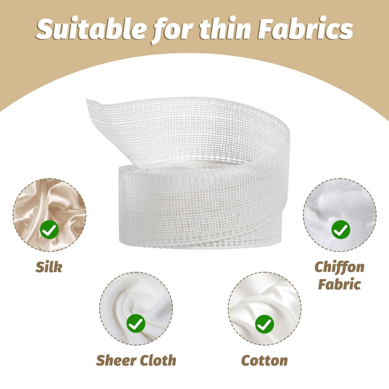4.4 Yards Fishbone Sewing Tape for Hemming, 1.38 Inch Wide