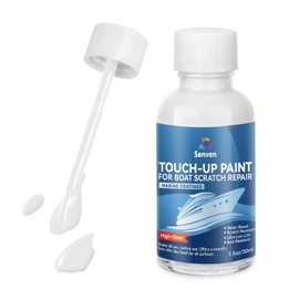 SENVEN Boat Paint White Touch Up Pen High-Gloss White Boat Scratch Repair Marine Topside Bottom Enamel Marine Repair for Boats, Wood, Fiberglass, Aluminum, Metals Water-Based 30ml 1.5 oz