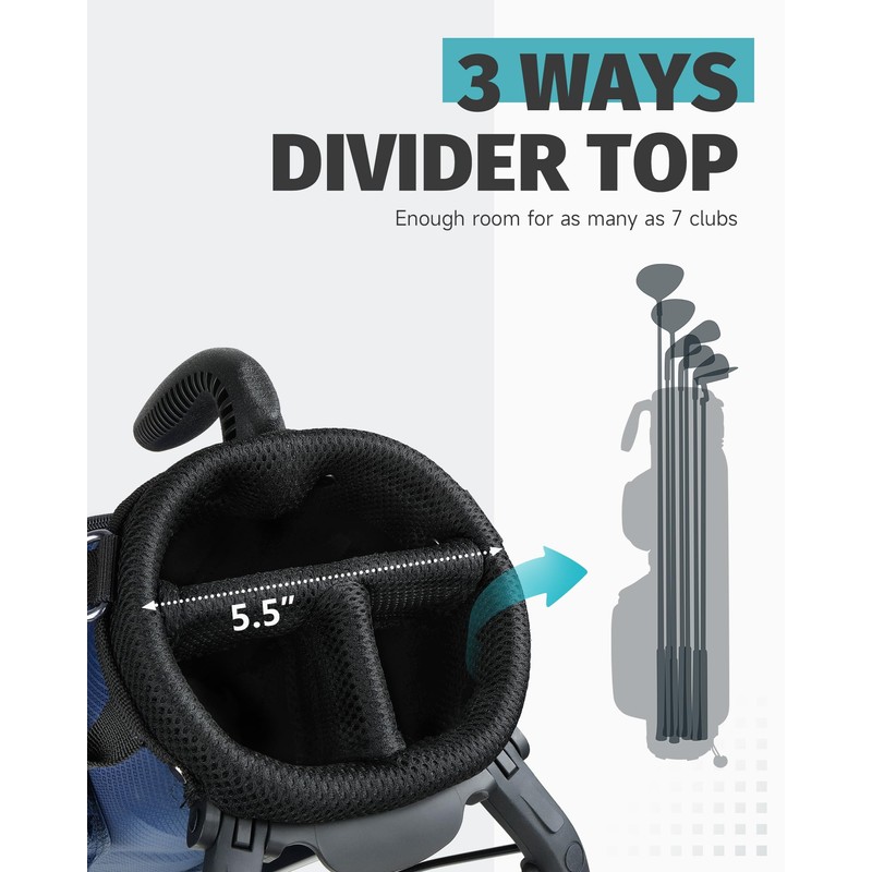 Findway 3 Way Small Golf Bag, Lightweight Pitch and Putt