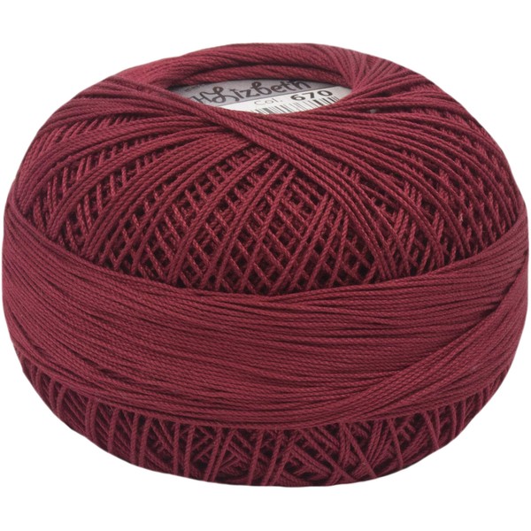 Handy Hands HH40-670 Lizbeth Cordonnet Cotton Size 40-Victorian Red