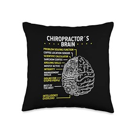 Chiropractor Back Massager Neck Stretcher Chiropractor Brain Throw Pillow