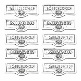 10 Switch Plate Tags MIRROR Name Signs Labels Chrome Brass | Renovator's Supply