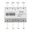 3 Phase Energy Meter DIN Rail Mount Electricity Usage Monitor