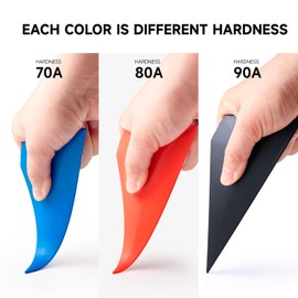 FOSHIO 3 en 1 pequeñas herramientas de tintado para ventanas, escobilla de goma triangular, herramienta de envoltura de vinilo para envolver vinilo, herramienta de alisado de papel pintado, kit de aplicación de película de ventana