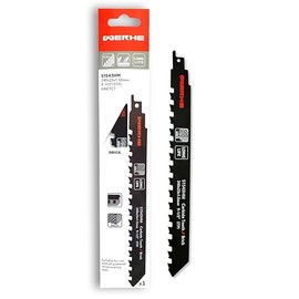 WERHE ® Professional - 1 x Stone Reciprocating Saw Blade - C 240 mm S1543HM Strongest Foxtail Saw Blade - Perfect for Wall Cutting in Brick, Aerated Concrete, Wood - Compatible with Dewalt, Bosch Saws