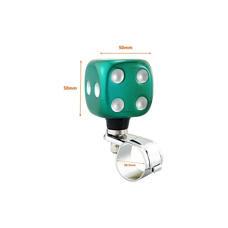 Lunsom Steering Wheel Spinner, Dice Shape Car Turning Wheel Knob