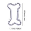 Vagocom 4Pcs Bone Shaped Keychain Clip,1.97Inches/5cm Aluminum Alloy Spring Key