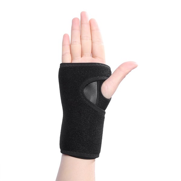 Keyboard Wrist Support Carpal Tunnel Splint Fits Neoprene Left Hand Made for Arthritis, Tendonitis and Sprains One Size (Black)(Right)