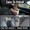 Center Console Dog Car Seat - Safety Straps & Leash
