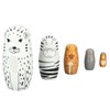 5Pcs Russian Nesting Dolls Hand Made Exquisite Wooden Animal Nesting