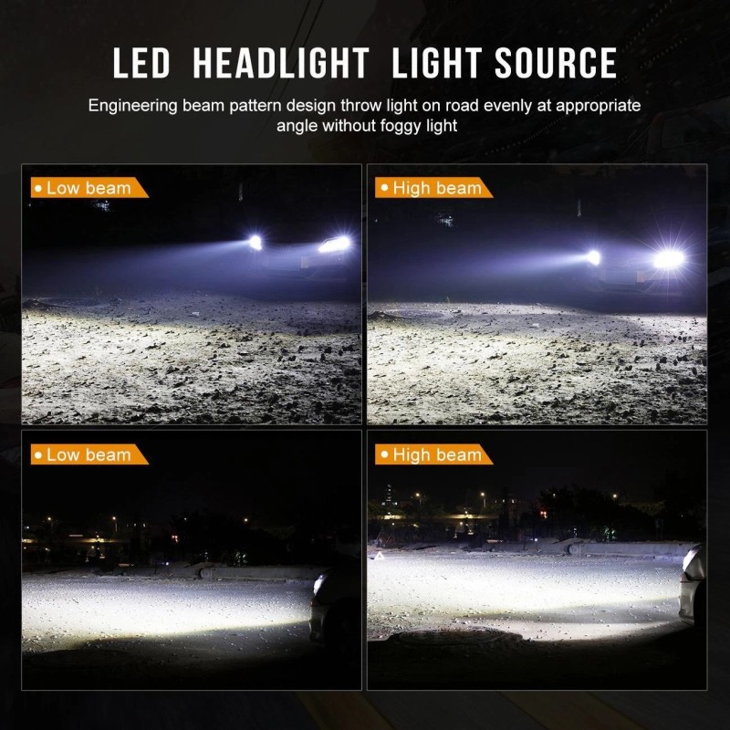 H4-LED For Hino 155 268 Truck 2 Front WHITE H4