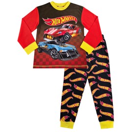 Hot Wheels Boys Pyjamas Red Racing Cars PJs Nightwear (Hot Wheels Red, 7-8 Years)