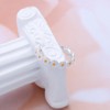 Dervivea Boho Daisy Flower Ring Silver Daisy Adjustable Open Ring
