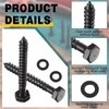 Otoolling 50 Sets 1/4" x 2" Hex Head Lag Screw
