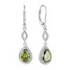 Inpasne Dangle Drop Earrings for Women 925 Sterling Silver Peridot