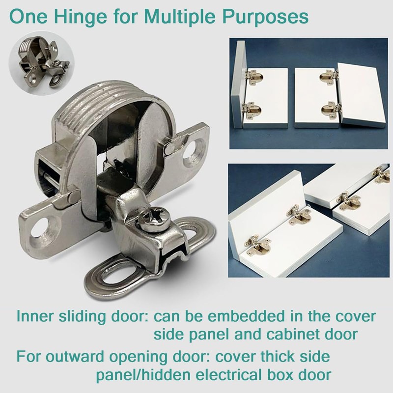 4 PCS Adjustable Cabinet Door Hinges,97 Degree Turning Axis Soft