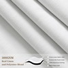 White Linen Black Out Curtains for Living Room 120 Inches