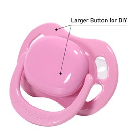 CutiePlusU Adult Size Butterfly Dummy Large Shield 3 Pack - Pink, Blue, Black