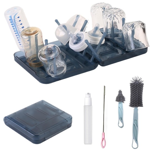 Ultimate Travel Bottle Cleaning Kit - Silicone Brushes, Soap Dispenser,