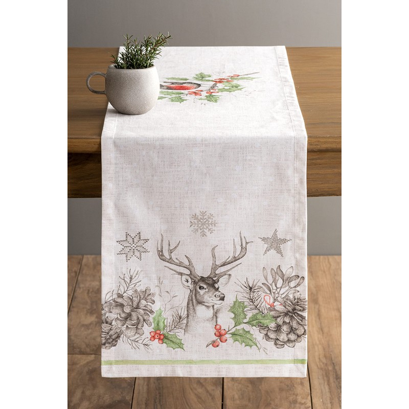 Maison d' Hermine Christmas Dew 100% Cotton Table Runner Farmhouse