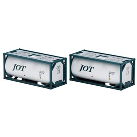 TOMIX 3175 N Gauge ISO 20ft Tank Container, Frame Type, Japanese Petroleum Transportation, Green, Pack of 2
