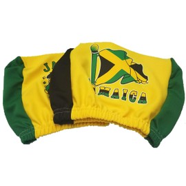Jamaica Headrest Cover Jamaican Flag Fit for Cars Vans Trucks-Sold by a Pairs