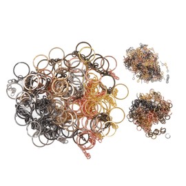 90 Pcs Key Chain Rings 6 Colors Keychain Accessories with Jump Rings Screw Eye for DIY Luggage Pendants Jewelry