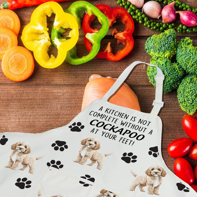 CENWA Cockapoo Gifts for Dog Lovers Owners Cooking Baking Aprons