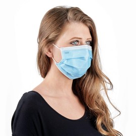 50 Pack of 3-Layer Disposable Face Mask with Superior Breathability and a Hypoallergenic Inner Layer | Fiberglass Free