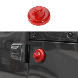 PDKLIN - Cubierta de base de antena de radio Jeep compatible con Jeep Wrangler 2007-2023 JK JKU JL JLU/Gladiator JT 2020-2023, accesorios exteriores rojos