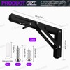 Swpeet 2 Pack 8" Folding Shelf Bracket, Heavy Duty DIY