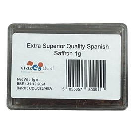 Crazee Deal | Extra Superior Fine Pure Spanish Saffron Strands 1g | Azafran | Zaffron | Mancha