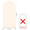AIBIIN 1 x 7ft Beige Arch Wall Backdrop Round Top