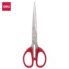 DELI 3 x Stainless Steel Scissors 180mm Black or Red