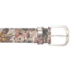 Vanzetti Ladies Floral Print Belt Width 3.5cm 80-105cm, gold