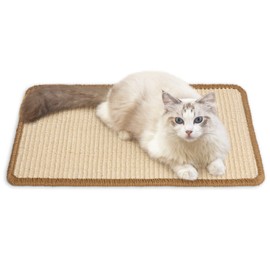 FUKUMARU Cat Scratching Mat, Natural Cat Scratching Boards Sisal Scratching Mat 50 x 30 cm, Durable Cat Furniture Doormat Sisal Mat Scratching Pads for Cats, Beige