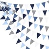 32Ft Navy Blue Grey White Bunting Banner Party Decorations Royal