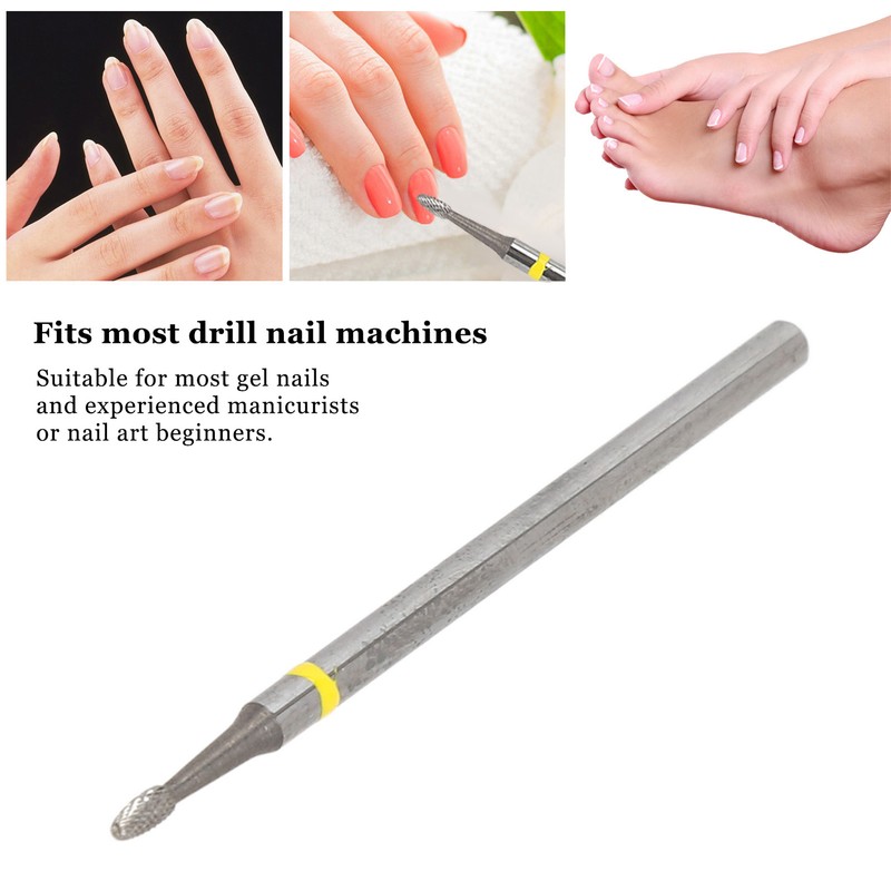 Cuticle Clean Nail Drill Bit Fine Grinding Tungsten Steel Less