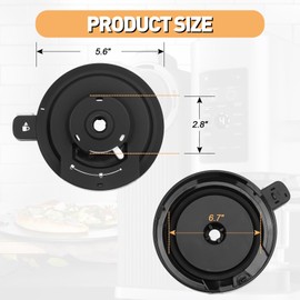 Wksaesi Replacement Outer Bowl Lid Cover Compatible with Ninja Swirl by Creami NC700 NC701 NC701C Ice Cream Makers, Paddle Lid Latch Part Replacement for Ninja Swirl Soft Serve, BPA Free, ABS, Black