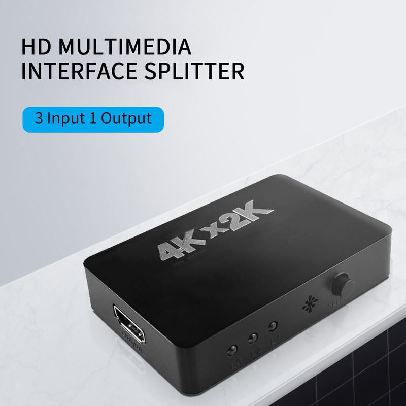 3 Input 1 Output Switcher HDMI-Compatible 2Kx4K HD Video Signal