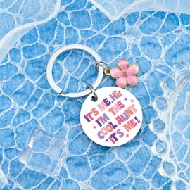 Wrpixe Mothers Day Gifts for Aunts Cool Auntie Keychain Birthday Gifts for Great Aunts Auntie Gift Ideas for Women from Niece Nephew Christmas Presents for Aunts Aunties Pregnancy Announcement Gift