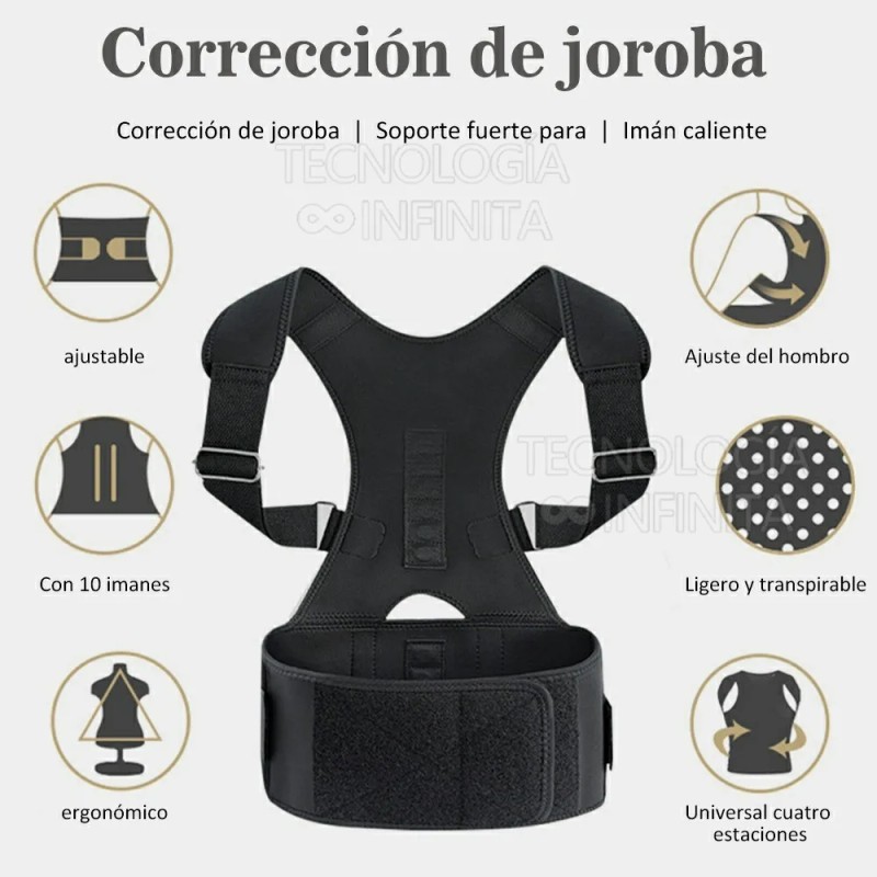 Magnética Corrector Postura Para Hombres Y Mujeres Ajustable