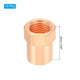 PATIKIL 3/8 x 1/4 Female Adapter Fitting with C X F Connections, 2 Pcs Copper Pipe Fittings with Sweat Solder X FNPT Connection Threaded Tubing Connectors for Residential, Commercial
